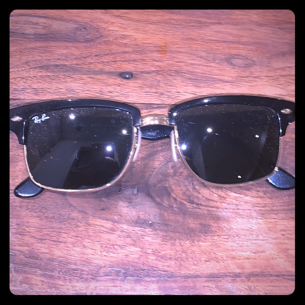 Ray Ban 4190 black & gold Square Sunglasses